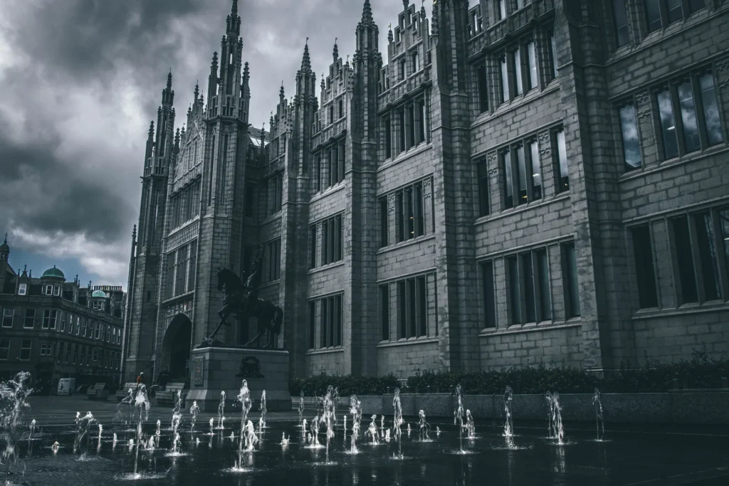 Marischal College in Aberdeen city centre representing cyber security services for local businesses