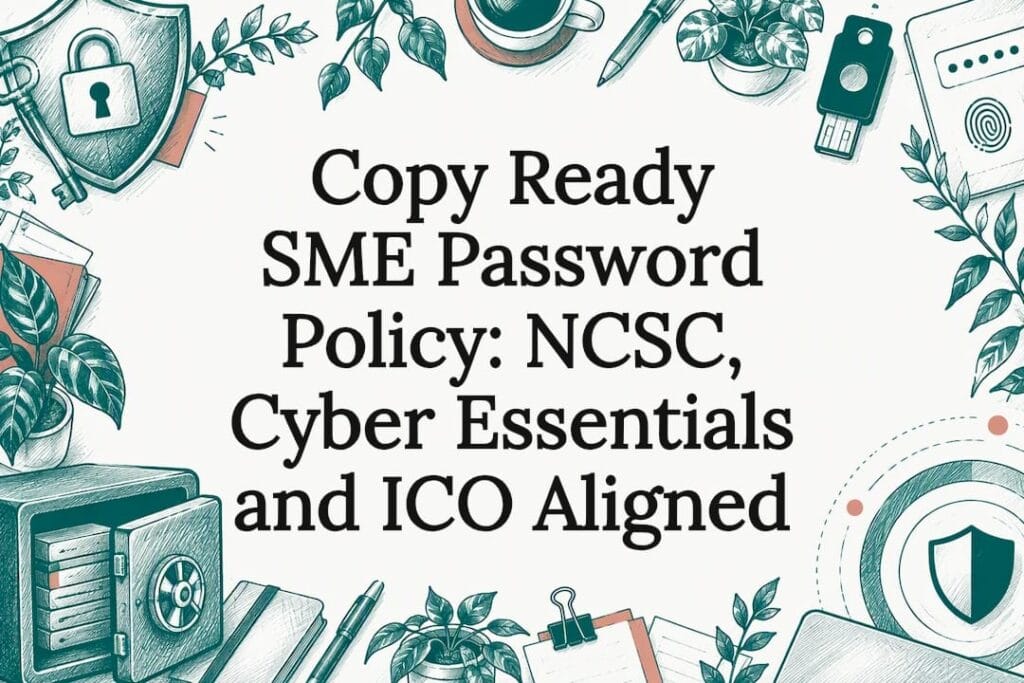 Hand-drawn password security title card