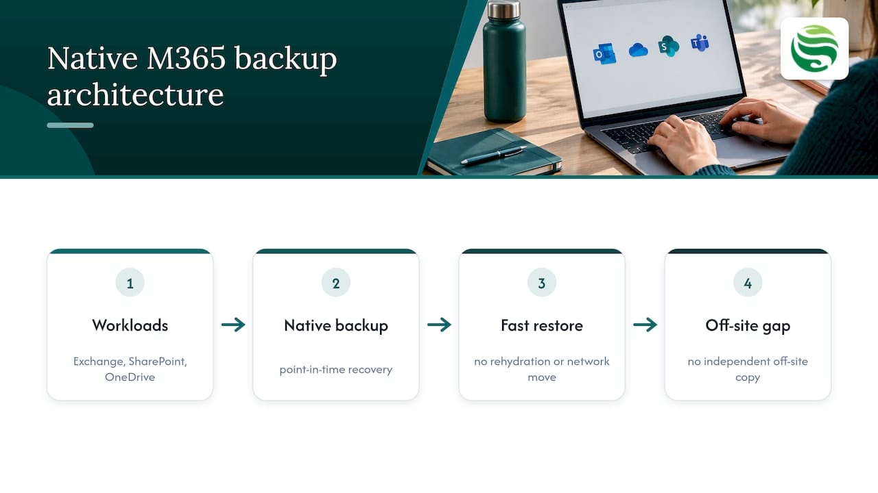 Three Microsoft 365 workloads and backup gap