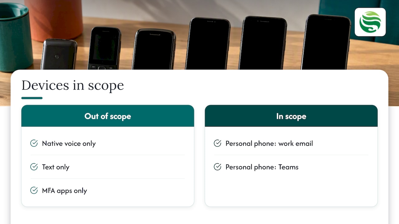 Which personal phone uses fall in scope