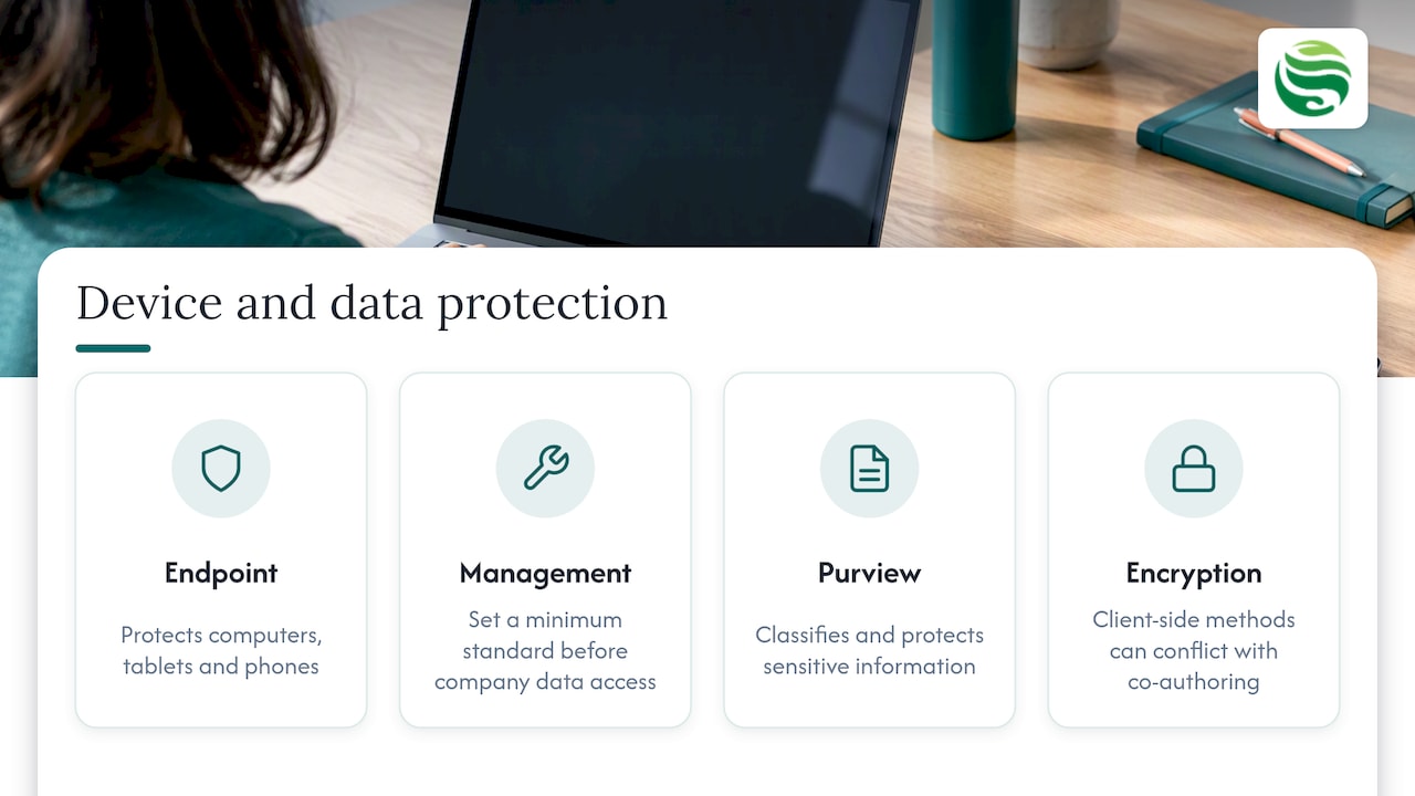 Secure devices and data — overview diagram