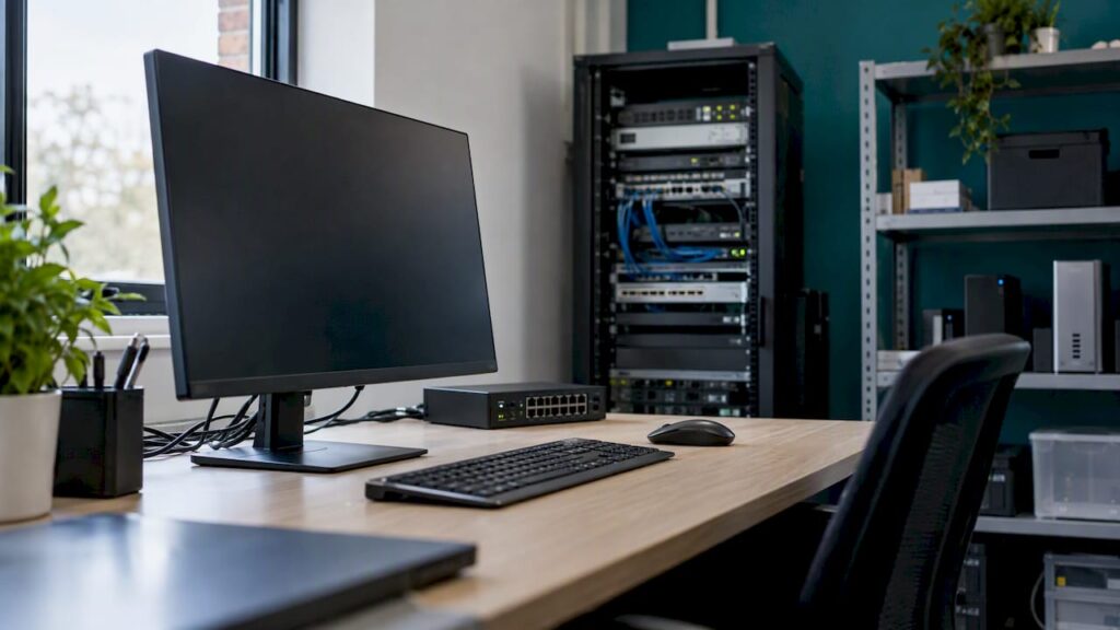 IT workstation for business email security